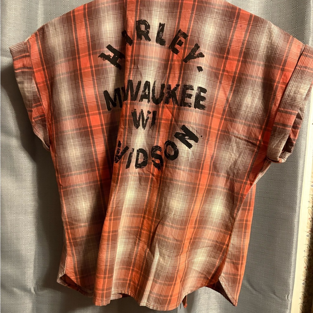Harley-Davidson Plaid Top - Red and Black